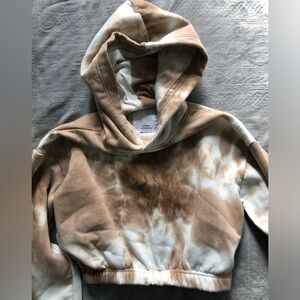 Tie dye cropped hoodie